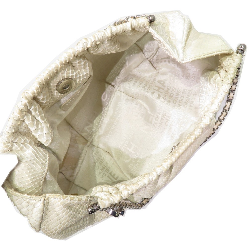 Chanel Python Chain Tote Bag Beige - Picture 11 of 14
